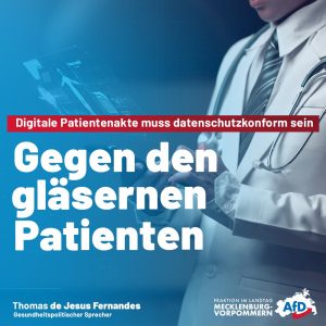 Keine digitale Weitergabe und Speicherung von Patientendaten ohne deren Zustimmung!